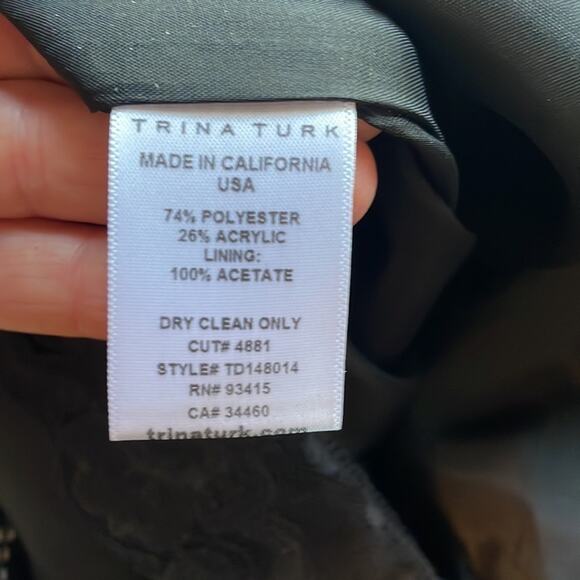 TrinaTurk tweed houndstooth cocktail dress - Picture 5 of 10